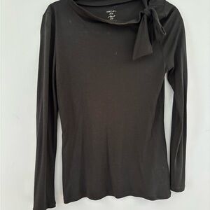 Marc Cain Black Long Sleeve Top with Bow